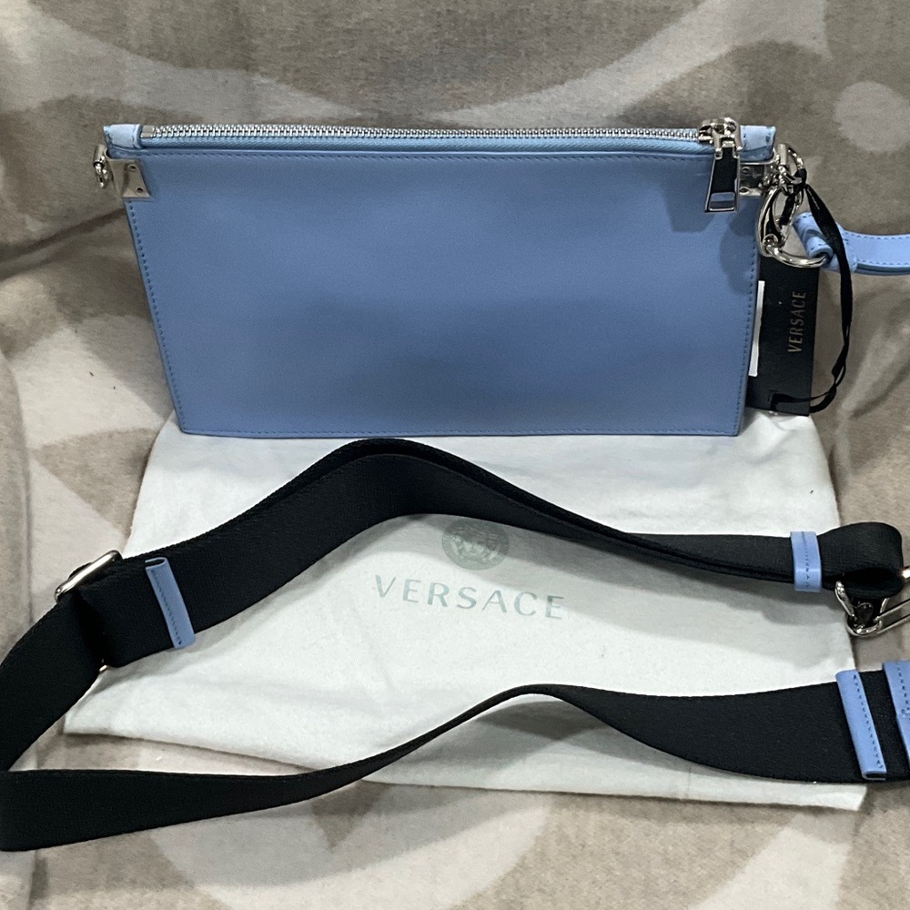 Versace DONNA Glittering Blue Crossbody Bag/Clutch/Wristlet - Picture 4 of 9